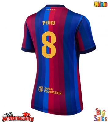 Barcelona Pedri Gonzalez #8 Replica Home Stadium Shirt for Women 2026-27 Short Sleeve